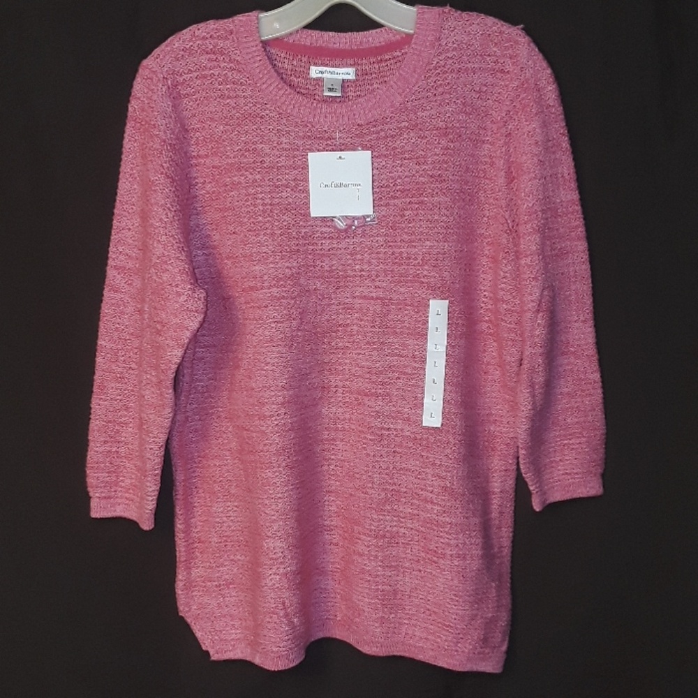 **** Croft & Barrow Classic Sweater in Aurora Pink